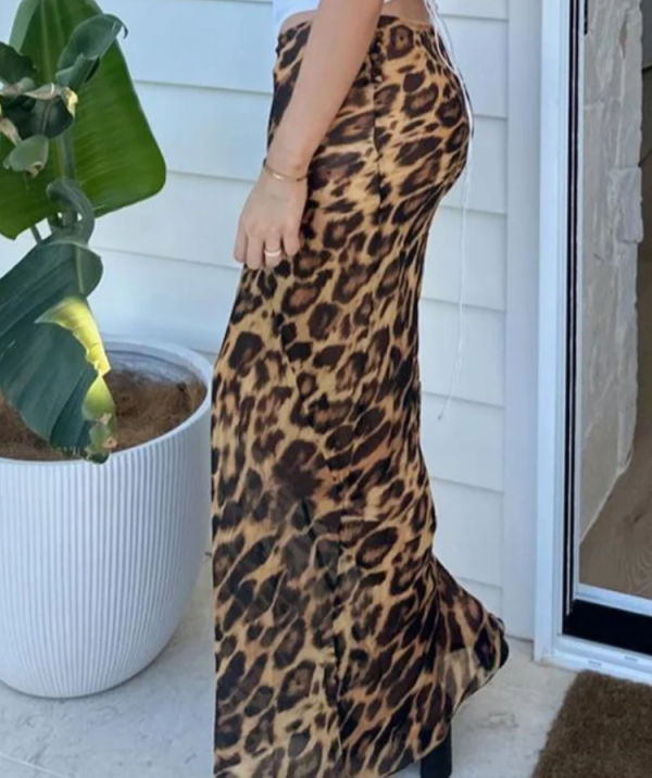 Dulzura Sexy Elegant Skirt Leopard Printed Maxi Women Skirts 2024 Lady Y2K Clothes Office Club Party Casual Streetwear Wholesale 3
