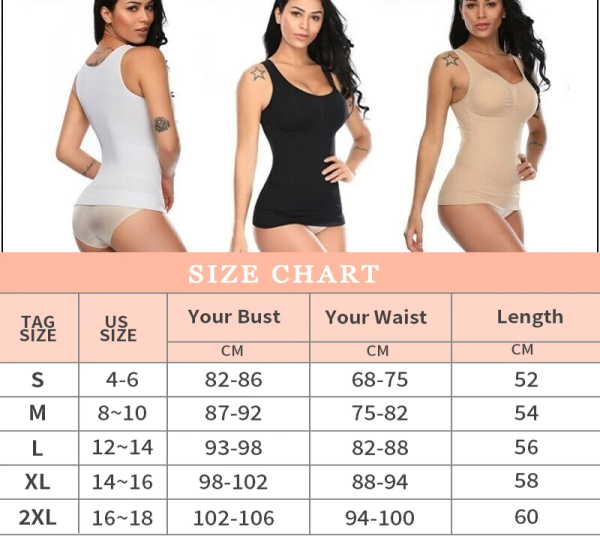 Qtree Women Tummy Control Shapewear Classic 2-IN-1 with Padded Bra High Elastic Strench Vest Body Shaper Slim Up Lift Corset 2