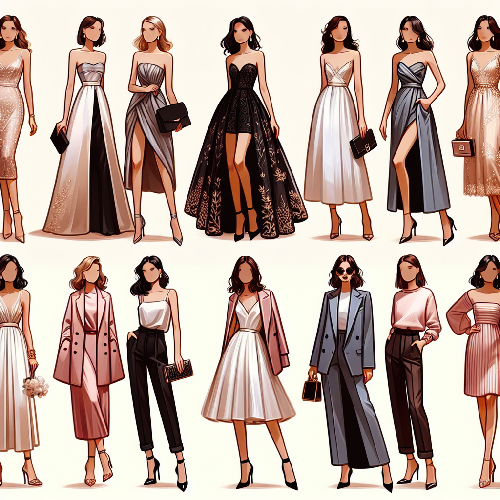 Women's Dress Code Essentials: From Formal like galas, proms, fine dining, to casual like parties,