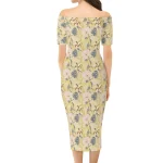 Elegant Women's Off The Shoulder Office Lady Dress