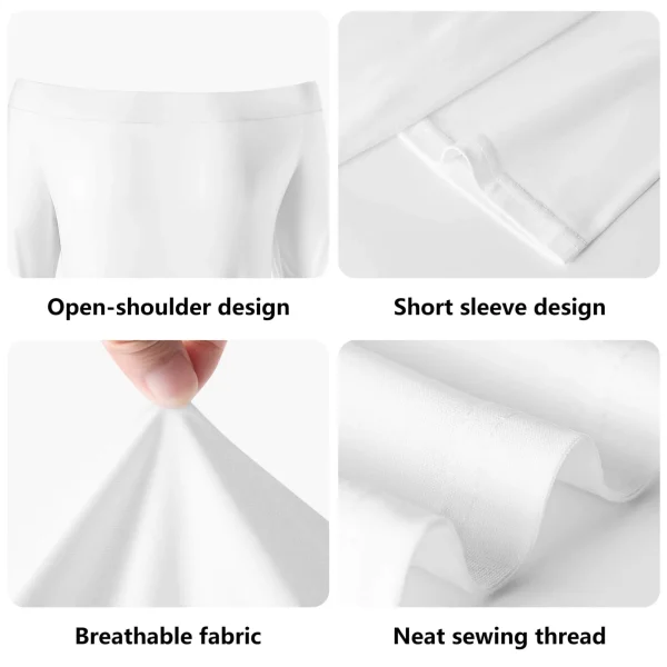 Elegant Women's Off The Shoulder Office Lady Dress - Image 7