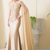 Strap One Shoulder 3D Floral Applique Mermaid Long Evening & Prom Dress AC388 - Image 22