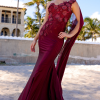Strap One Shoulder 3D Floral Applique Mermaid Long Evening & Prom Dress AC388 - Image 41