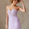 Sweetheart Embroidered Lace Strapless Short Cocktail Dress AC7053S - Image 3