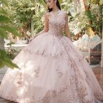 Embroidered Lace Bodice Sweetheart Long Quinceanera Dress JTJT1450J