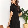 Double Take V-Neck Flounce Sleeve Tiered Dress - Image 2