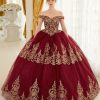 Layered Lace Quinceanera Off Shouder Sweetheart Long Ball Dress CD15705 - Image 2
