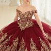 Layered Lace Quinceanera Off Shouder Sweetheart Long Ball Dress CD15705 - Image 12