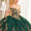 Layered Lace Quinceanera Off Shouder Sweetheart Long Ball Dress CD15705 - Image 4