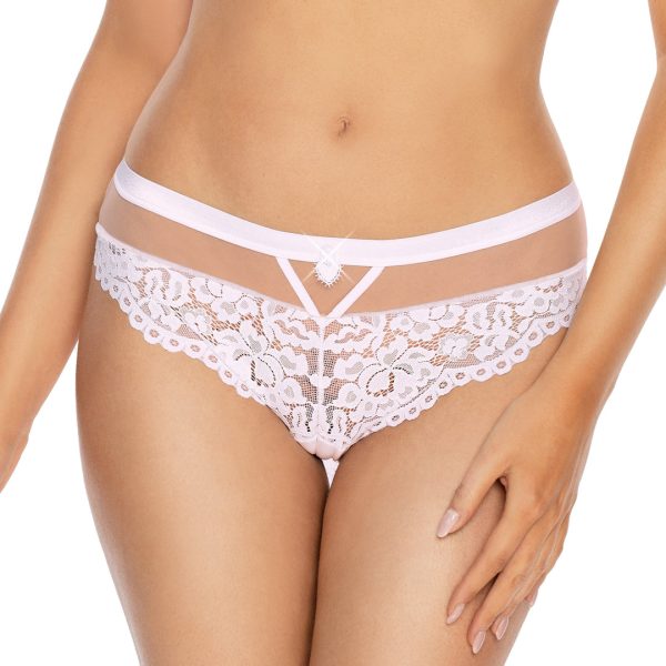 Sheer Lace Thong Panty Torfi White - Image 9