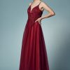 Embroidered Bodice Long Prom & Bridesmaid Dress NXR357 - Image 2