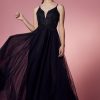 Embroidered Bodice Long Prom & Bridesmaid Dress NXR357 - Image 3