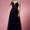 Embroidered Bodice Long Prom & Bridesmaid Dress NXR357 - Image 4