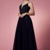 Embroidered Bodice Long Prom & Bridesmaid Dress NXR357 - Image 5