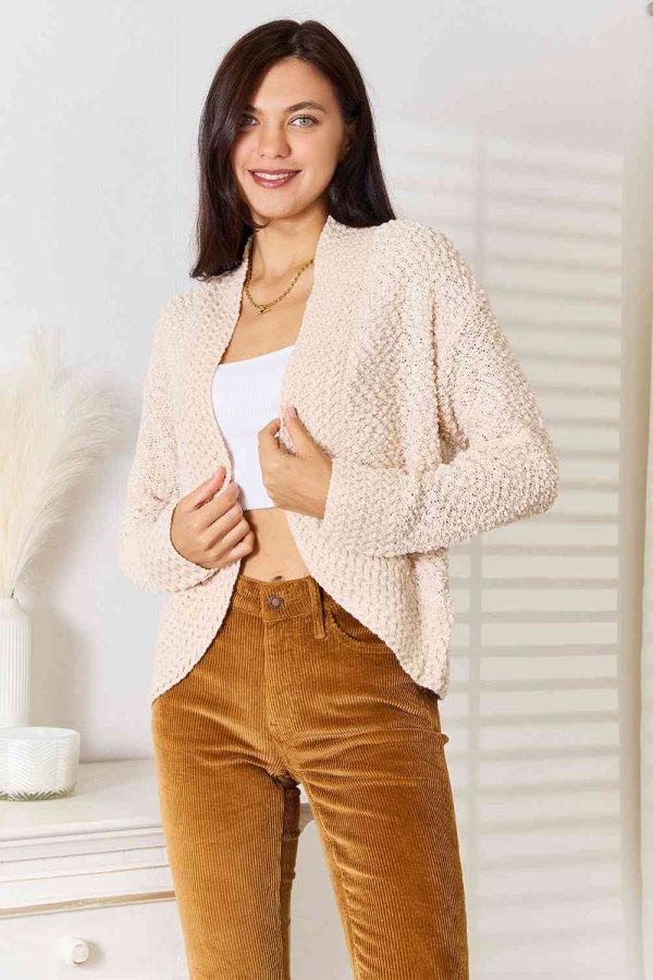 Double Take Open Front Long Sleeve Cardigan - Image 5