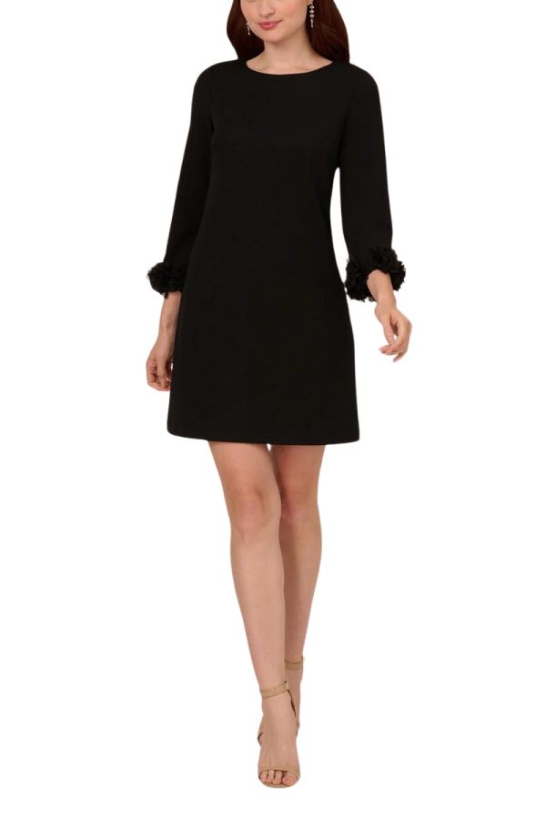 Adrianna Papel Ruffle Cuff Long Sleeve Crepe Cocktail Dress - Image 7