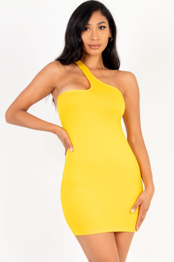 One Shoulder Bodycon Mini Dress (CAPELLA) - Image 12
