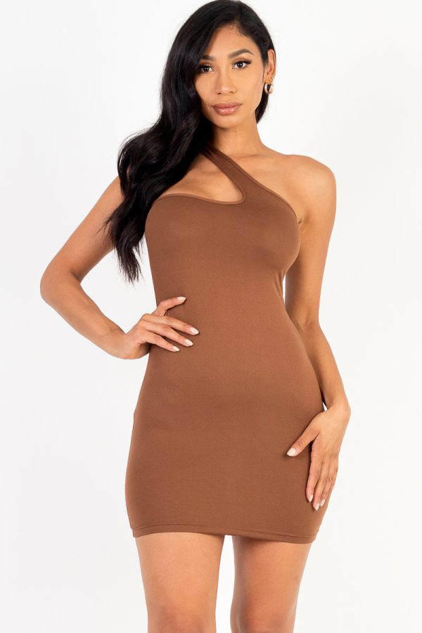 One Shoulder Bodycon Mini Dress (CAPELLA) - Image 17