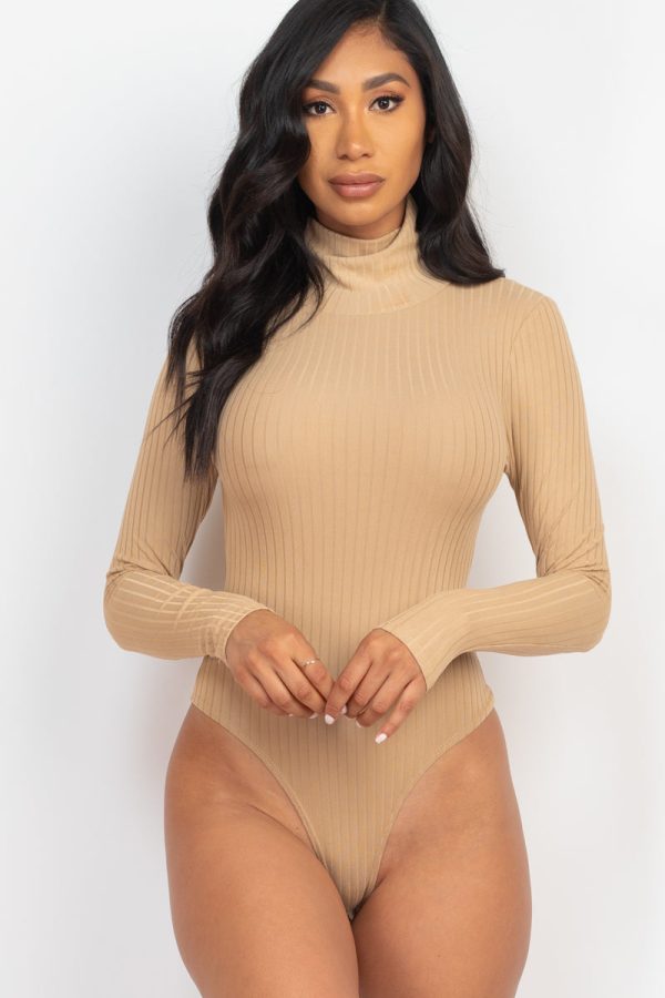 Ribbed Turtle Neck Long Sleeve Bodysuit (CAPELLA) - Image 26