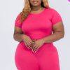 Plus Size Short Sleeve Crop Top & Shorts Set (CAPELLA) - Image 14