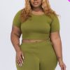 Plus Size Short Sleeve Crop Top & Shorts Set (CAPELLA) - Image 20