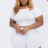Plus Size Short Sleeve Crop Top & Shorts Set (CAPELLA) - Image 35