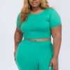 Plus Size Short Sleeve Crop Top & Shorts Set (CAPELLA) - Image 16