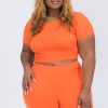 Plus Size Short Sleeve Crop Top & Shorts Set (CAPELLA) - Image 23