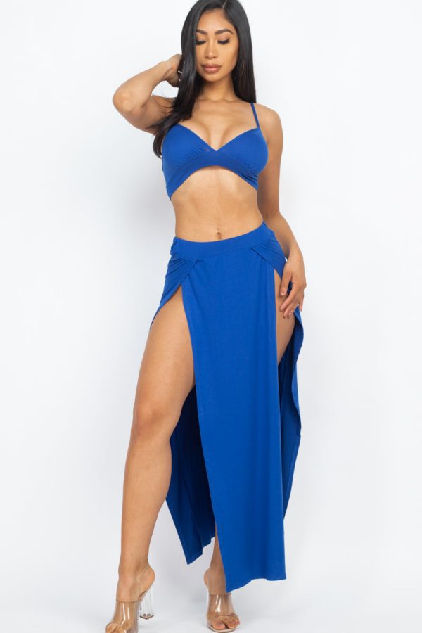 Bra top and side slit maxi skirt (CAPELLA) - Image 5
