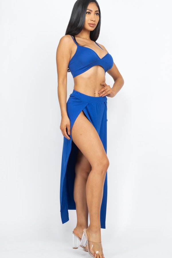 Bra top and side slit maxi skirt (CAPELLA) - Image 2