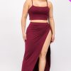 Plus Size Crop Cami & Split Thigh Maxi Skirt Set (CAPELLA) - Image 11