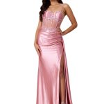Dylan and Davids Full-Length Corset-Style Sexy Prom Dress