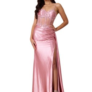 Dylan and Davids Full-Length Corset-Style Sexy Prom Dress