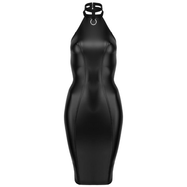 Sexy Powerwetlook Pencil Dress Noir Handmade - Image 5
