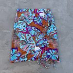 Turquoise Blossom Mia Mini Skirt with Floral Flair