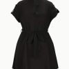 V-neck Short Sleeve Dress With Belt Summer Fashion Bowknot Dresses For Women Clothing - Image 7