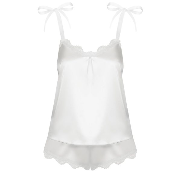 Smooth Satin Top & Panty Obsessive Prima Neve - Image 4