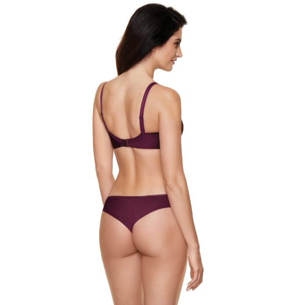 Semi Sheer Thong Panty Pamela Aubergine - Image 5