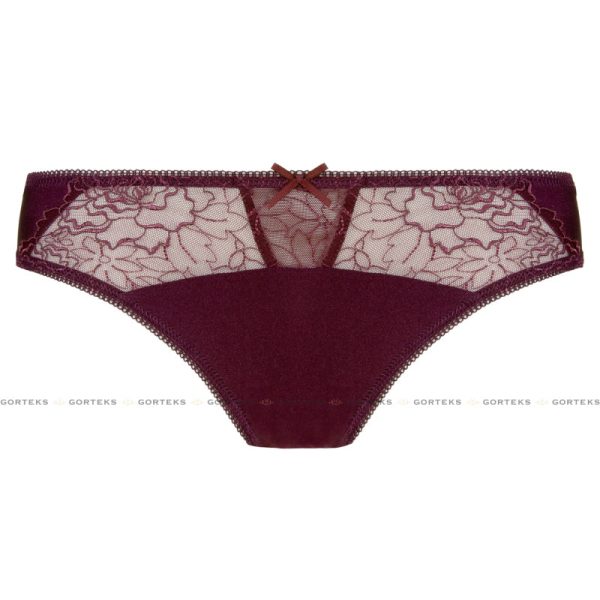 Semi Sheer Thong Panty Pamela Aubergine - Image 3