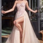 SUMMER GARDEN APPLIQUE A-LINE GOWN