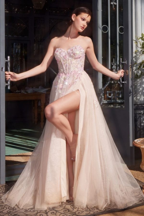 SUMMER GARDEN APPLIQUE A-LINE GOWN - Image 12