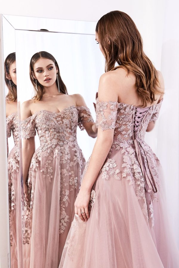 A-line Embellished Bodice Tulle Layered Skirt Laced Corset Prom & Bridesmaid Dress CDC20 - Image 5
