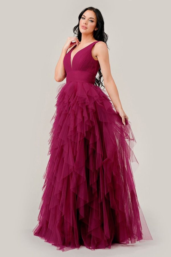 Layered Tiered Tulle A-Line Dress - Image 3