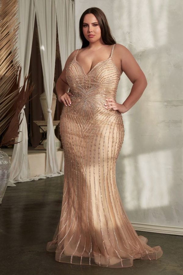 Embellished Rhinestone Mermaid Sweetheart Plus Size Long Evening Dress CDCD845C - Image 2