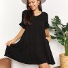 Double Take V-Neck Flounce Sleeve Tiered Dress - Image 5