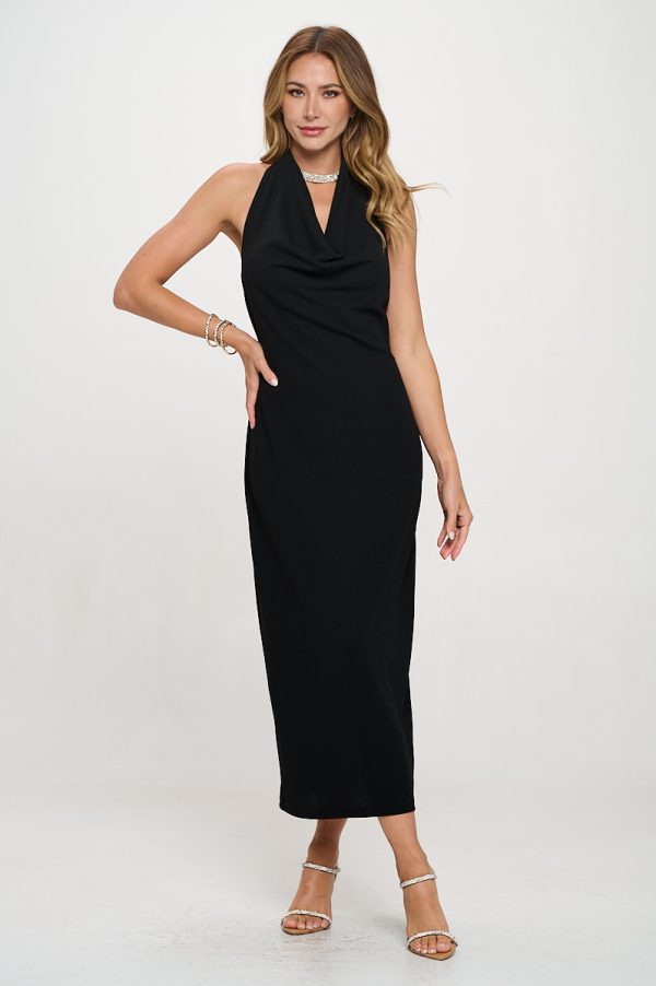 Cowl neck Open Back Bodycon Dress - Image 5