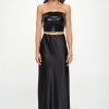 Metallic Tube Crop Top with Elastic Band - Image 6