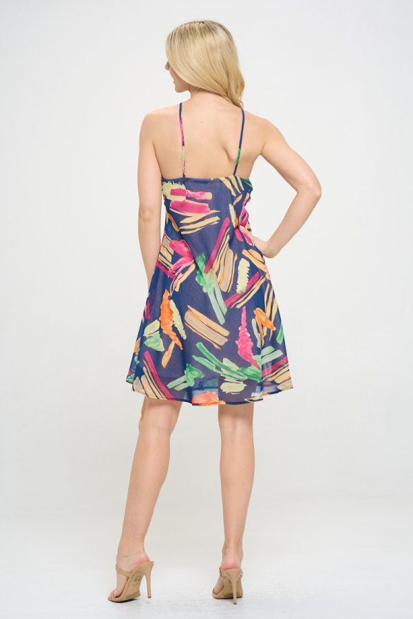 Print Halter neck Swing Dress - Image 5