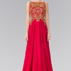 Beads Embellished Bodice Floor Length Chiffon Long Mother Of The Bride Dress GLGL2274 Sale