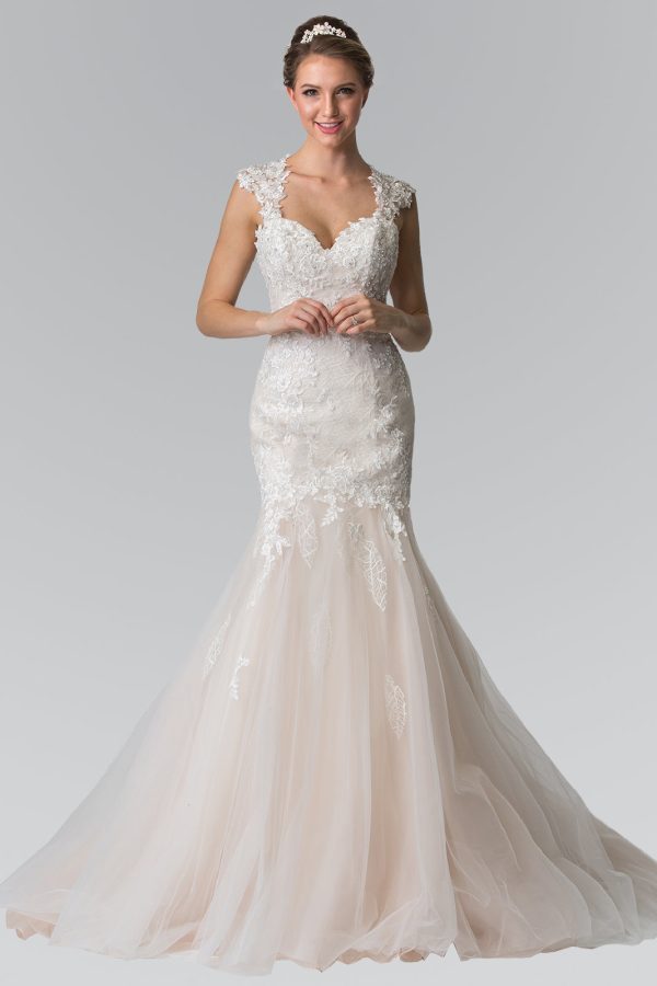 Lace Embellished Mermaid Style Wedding Dress GLGL2367 - Image 11